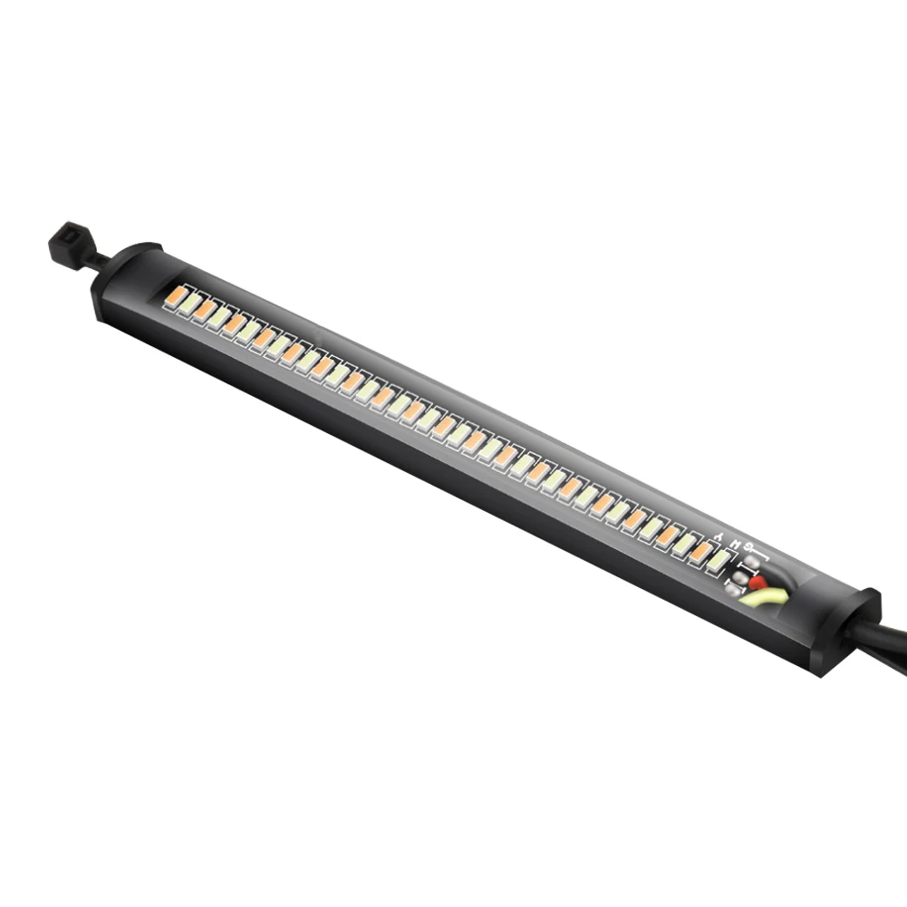 

Turn Signal Light Flexible Strip Adhesive Dual Color DRL 36 LEDS Durable Tail Lamp Bar Flashing License Plate For Motorcycle