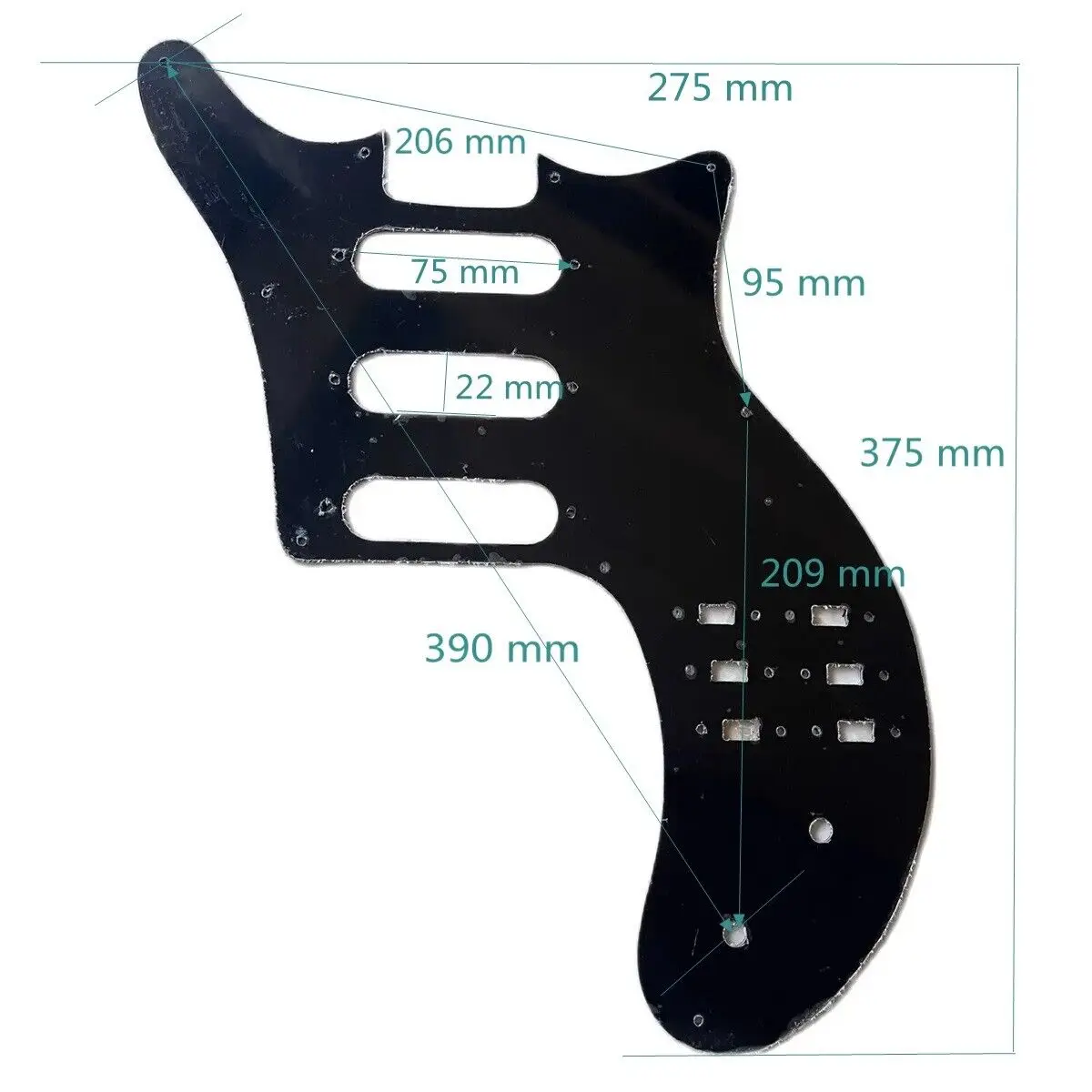 Накладка для гитары левая и правая стрелка SSS Burns Tri Sonic одинарная пластина царапин