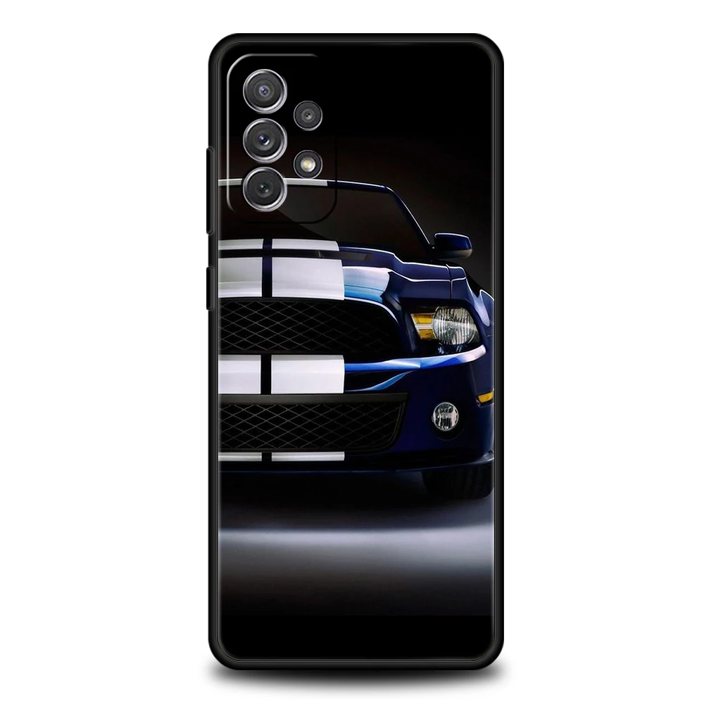 Blue White Black CAR Silicone Case For Samsung Galaxy A32 A52 A13 A22 A72 A51 A71 A41 A11 A31 A21S 5G Luxury Phone Cover Shell