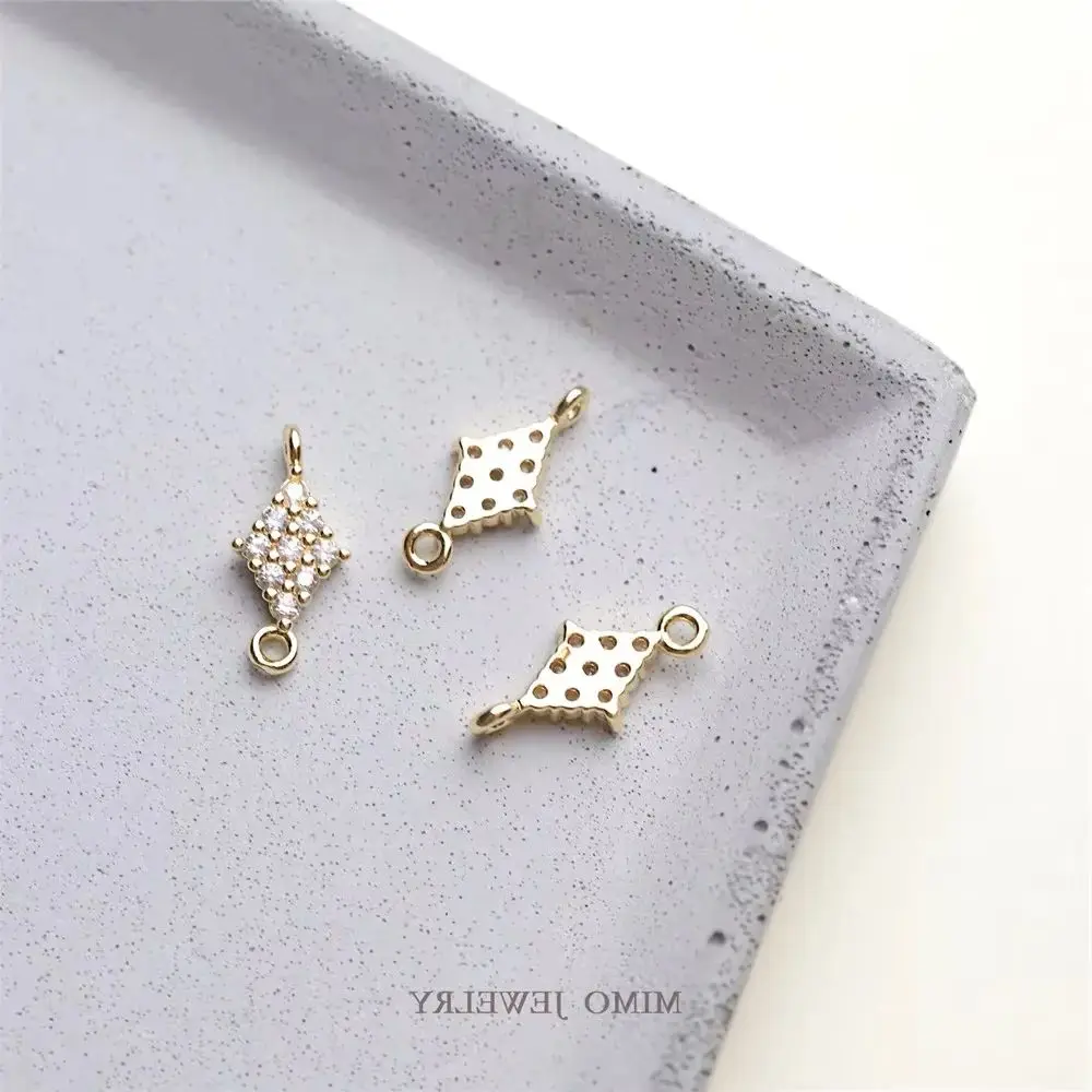 Покрытые медным золотом четырехсторонние бриллианты с микроинкрустацией