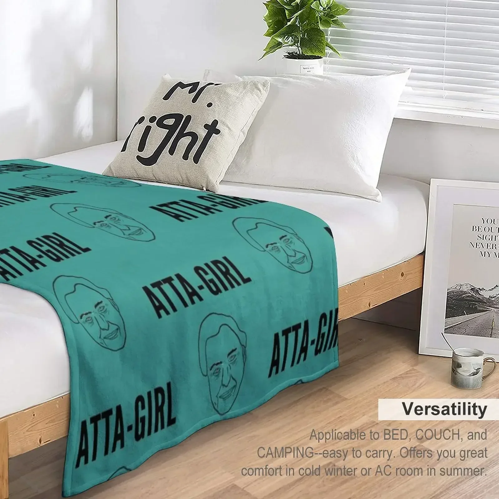 Atta-girl (David Attenborough) (морской зеленый) Плед Кровать Многоцелевые одеяла