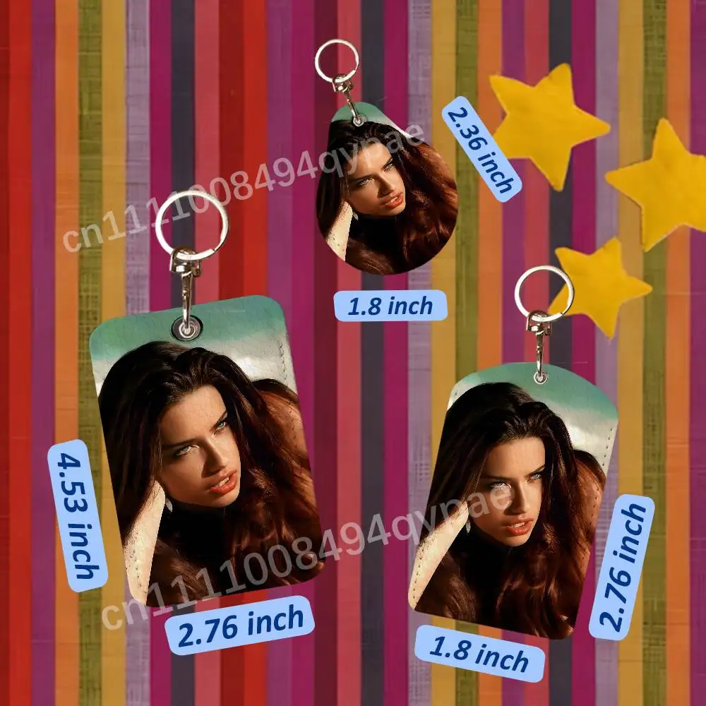 Фото Модный кожаный брелок-картхолдер A-Adriana Lima (1 шт.) для ключей, пропусков и ID-карт, с кольцом для ключей №5