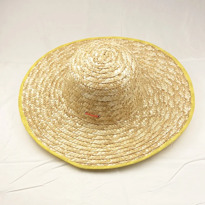 

Farmers big straw hat brim straw hat rural outdoor tea plucking fishing is prevented bask in breathable hat shading can printcom