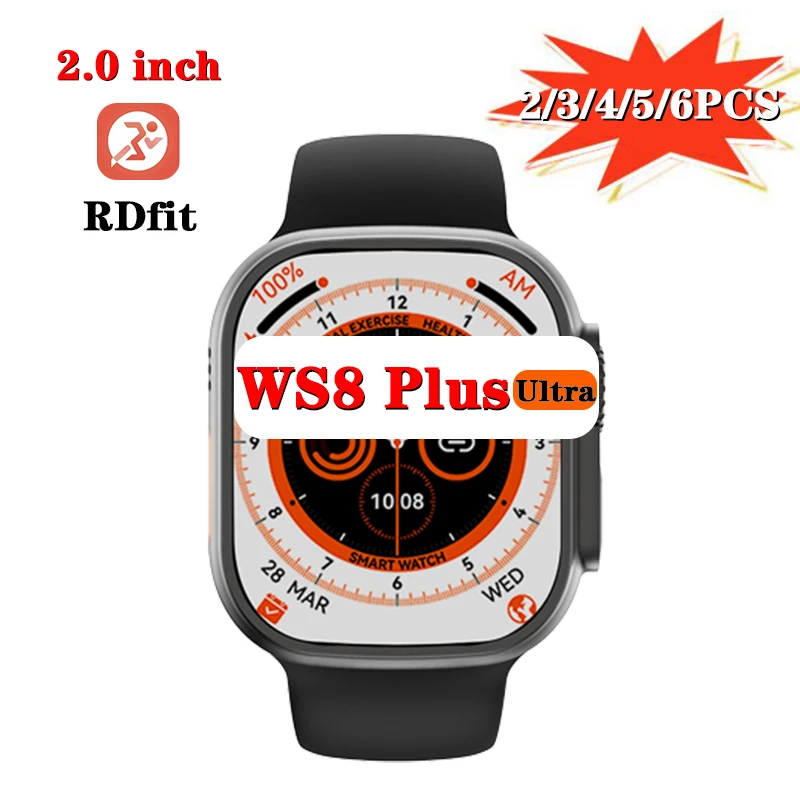 

Смарт-часы WS8 Plus, 2/3/4/5/6 шт., NFC, 2,0 дюйма