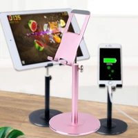 desk universal tablet stand holder spring back anti skid phone holder stands aluminum alloy live streaming phone holder stands
