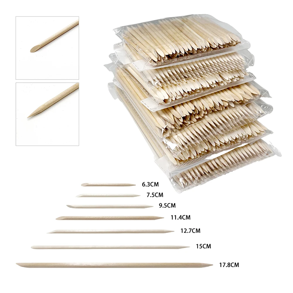 

Палочки для кутикулы одноразовые из оранжевого дерева, 100 шт.