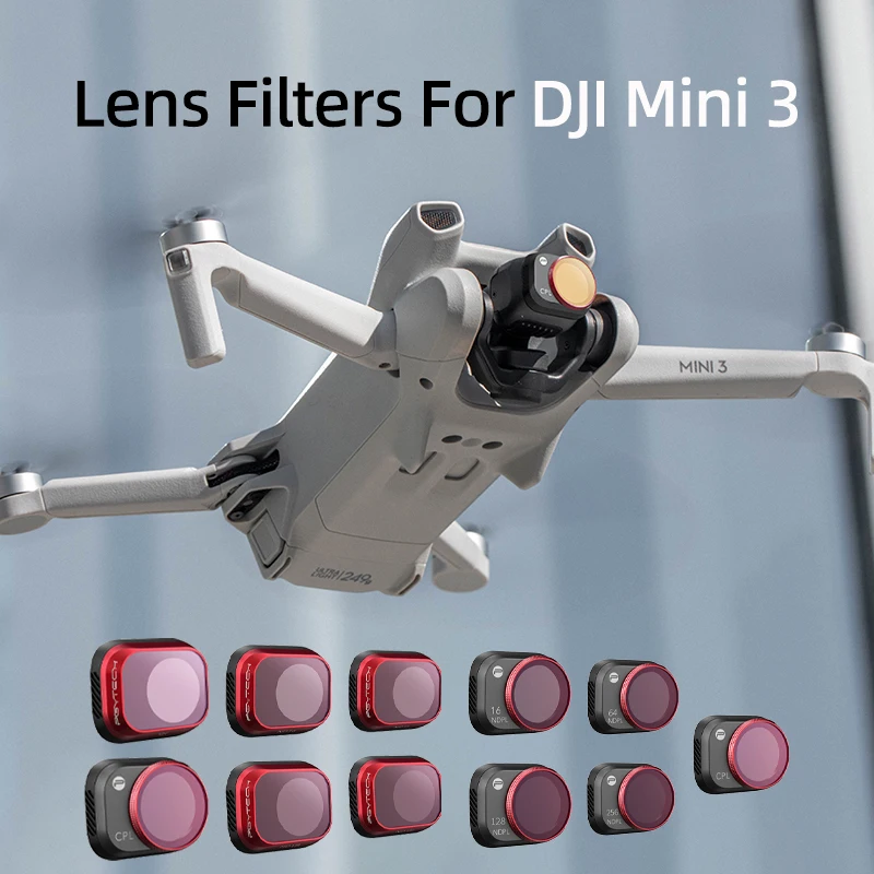 

For DJI Mini 3 Drone Gimbal Camera Lens Filters UV Protector Filter CPL Polarizer ND Filter Sets NDPL Filters Kits Accessories