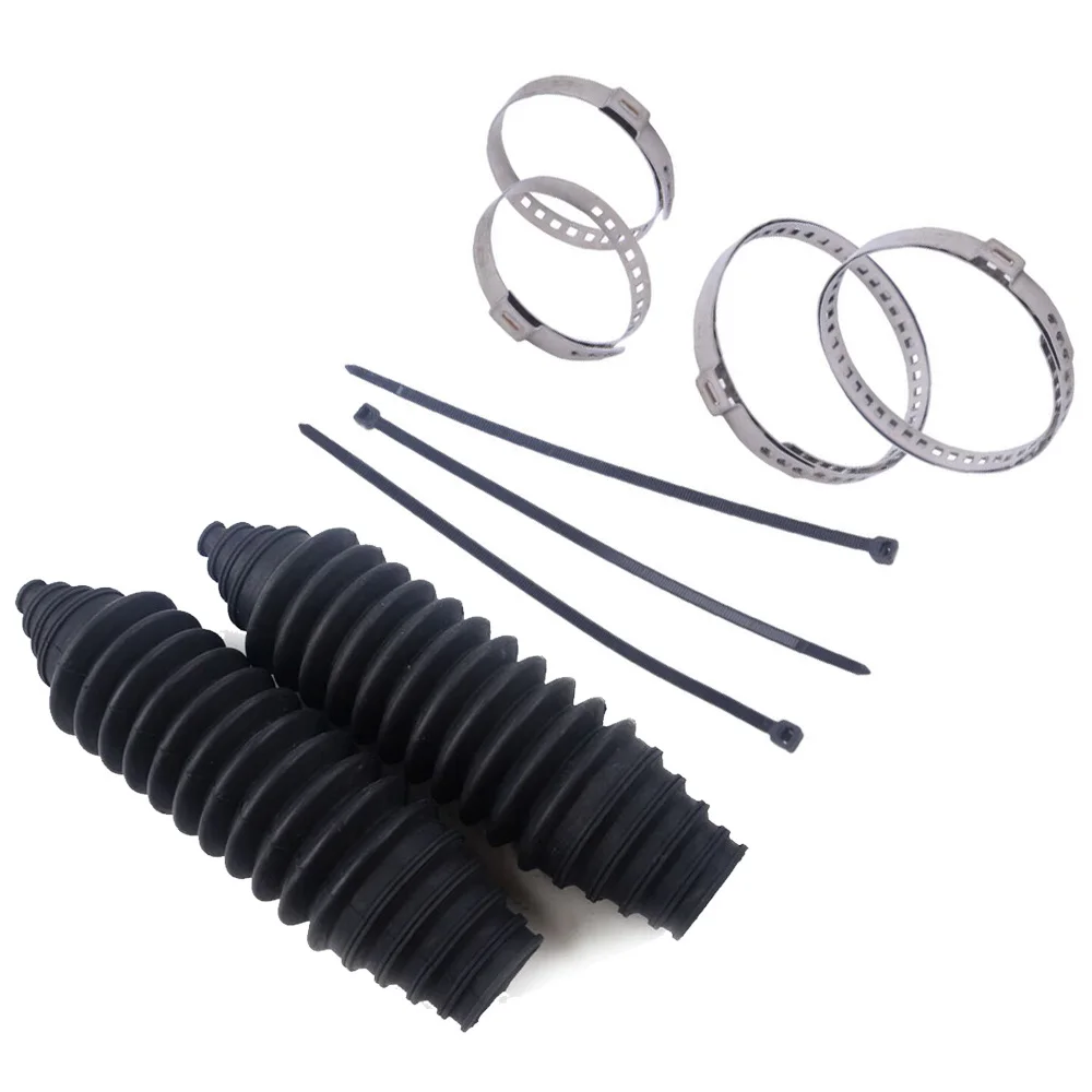 

1 Pcs Universal Silicone Rack Pinion Steering Gaiter Pinion Boots+Cable Ties+Clamp Kit Accessories New