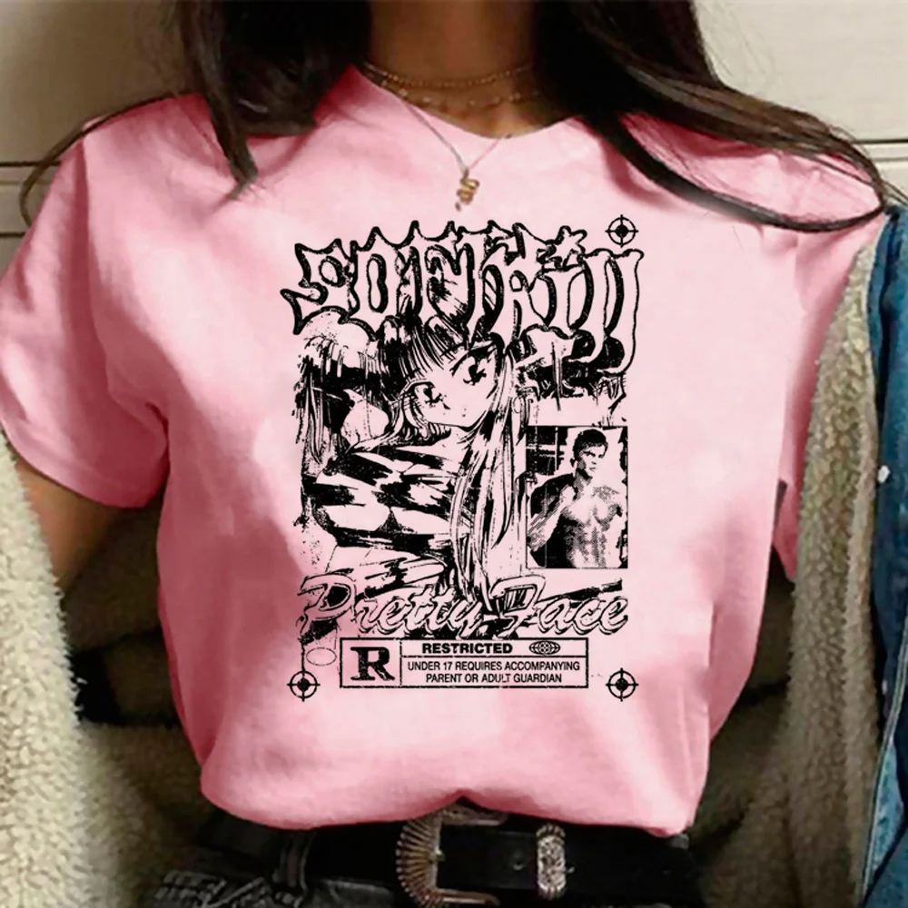 

Y2k Tops t-shirts women harajuku funny anime tshirt female 2000s clothing