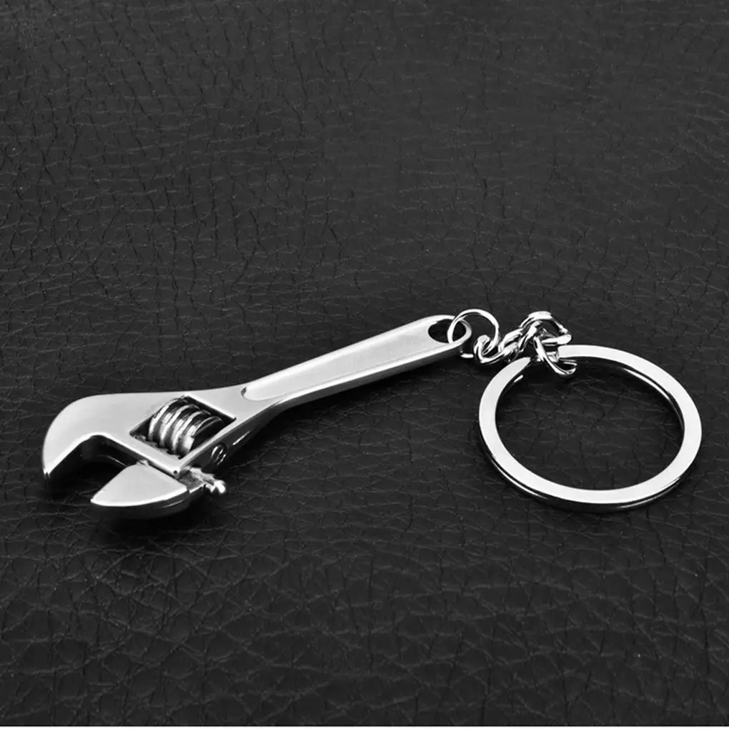 

Mini Adjustable Wrench Keychain Pendant Keyring Men Boys Cool Keychain Metal Ornament Gift