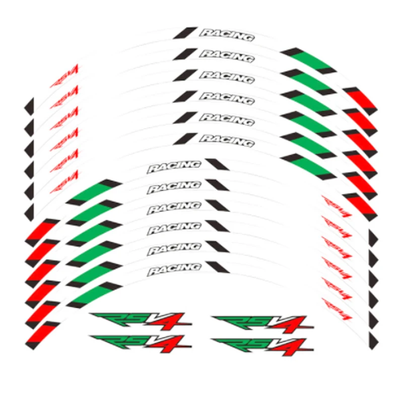 

Motorcycle tire decals Wheels Thick Edge Outer Rim Sticker Stripe Wheel Decals for Aprilia RSV4 RS V4 RSV 4 rsv4