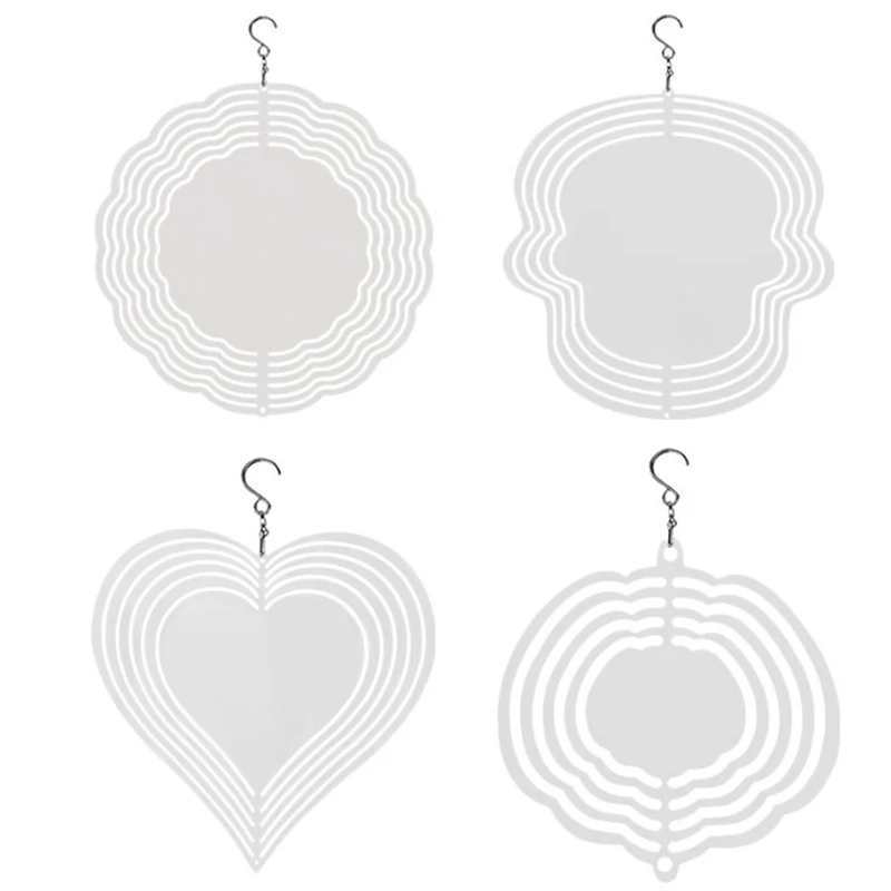 

Украшение для сада, ветроэнергетический белый алюминиевый лист с покрытием, двусторонняя печать, Термотрансферная печать, сублимационные Спиннеры