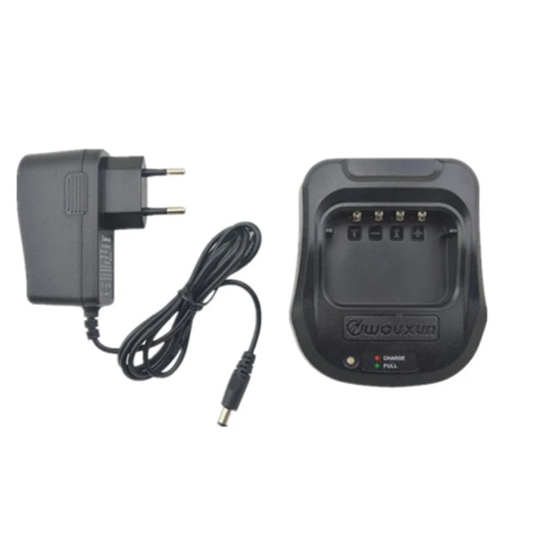 Original WOUXUN KG-UV9D Desktop Charger with US/EU AC Power Supply Adapter for KG-UV9D KG-UV9D Plus UV9DPlus Walkie Talkie