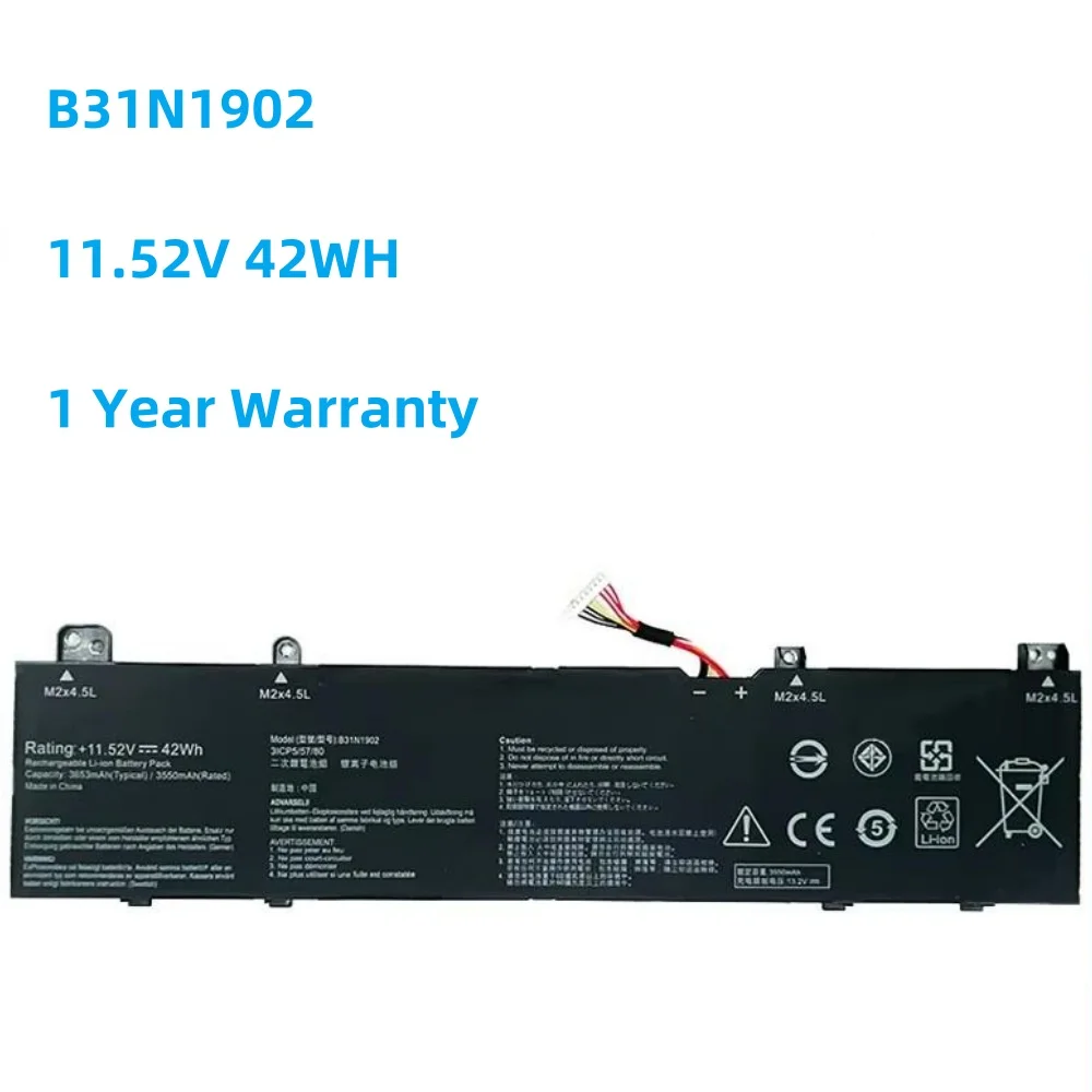 Новый аккумулятор для ноутбука B31N1902 11 52 В 42 Втч 3653 мАч Asus 3ICP5/57/80