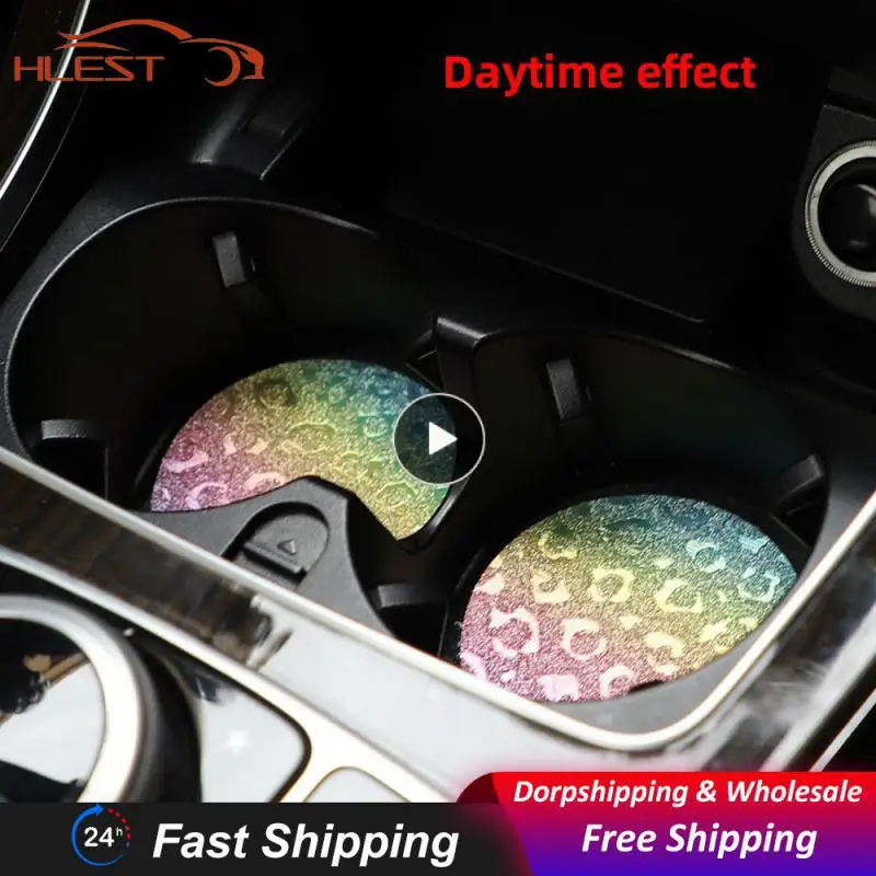 Anti-noise Silicone Car Water Cup Pad Shockproof Non-slip Mat Of Water Glass Bottle Rack Stylish Universal Vehicle Water Cup Pad