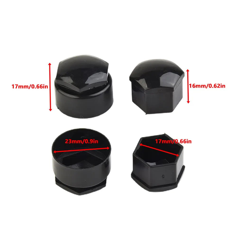 

High Quality Brand New Durable Wheel Nut Cap Locking Cap Plastic Rear Right 17MM Studs 24X Truck Accessories Front