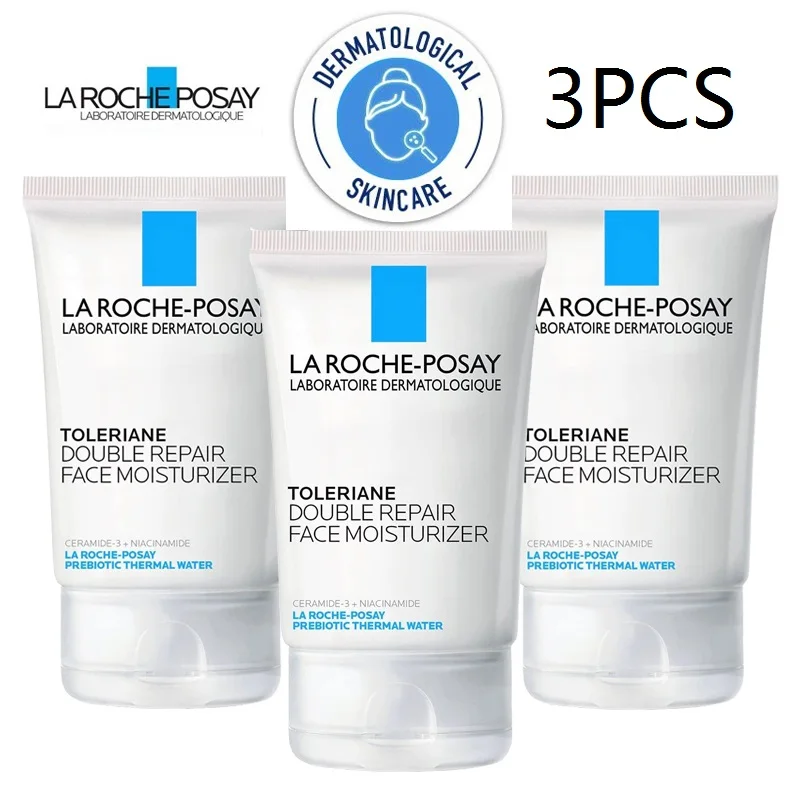 

3PCS La Roche Posay Toleriane Double Repair Face Moisturizer, Daily Moisturizer Face Cream with Ceramide and Niacinamide 75ML