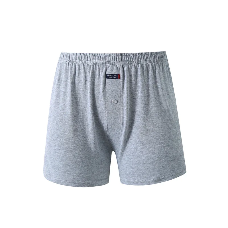 

Men's Arrow Pants Loose Cotton Underwear Shorts Big Pants Button Open Door Comfortable Breathable Home Arrow Pants Cotton Purity