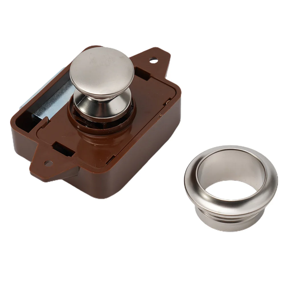 

Push Button Catch Lock Camper Push Button Catch Lock for Motorhome Cabinet Cupboard Door Reliable and Convenient