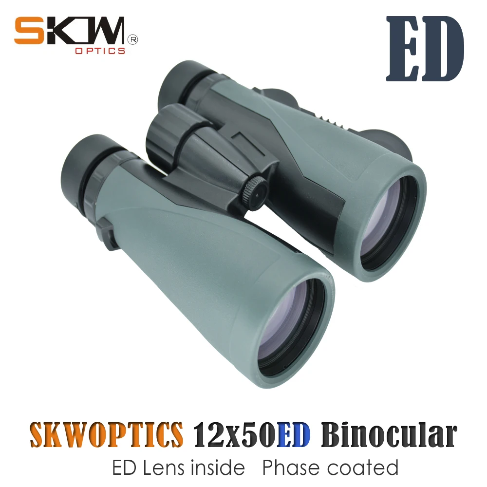 

Бесплатная доставка, бинокль SKWoptics 12x50ED, водонепроницаемый, противотуманный, с фазовым покрытием Bak4