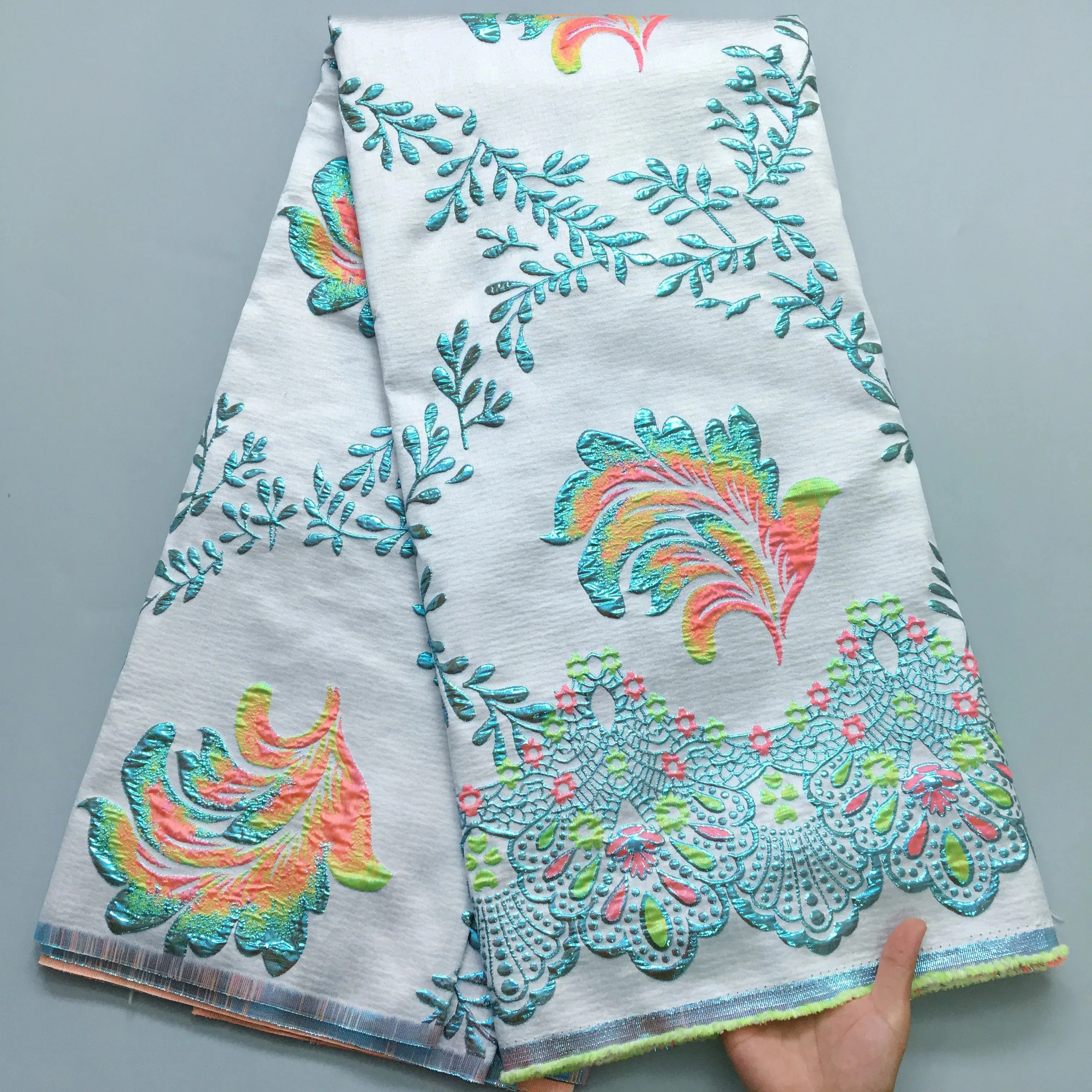 Африканская кружевная ткань Duponiya с французским дамасским узором от CALEEBEAR