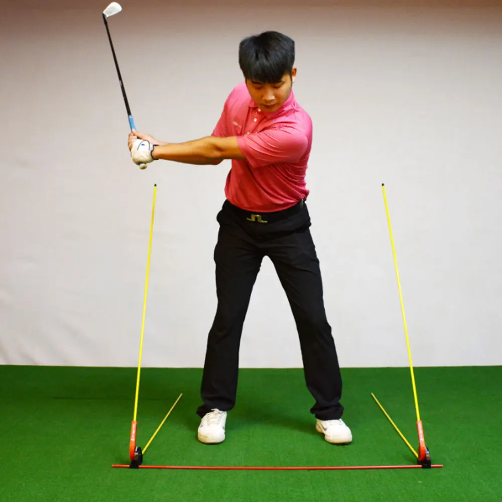 Golf Swing Trainer Anti-Slip Folding Gesture Corrector Outdoor Indoor Practice Range High Carbon Material For Beginner Learner