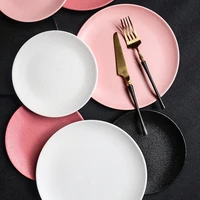 macaron color matte ceramics tableware steak plates food dishes frut tray for dinner 1 piece