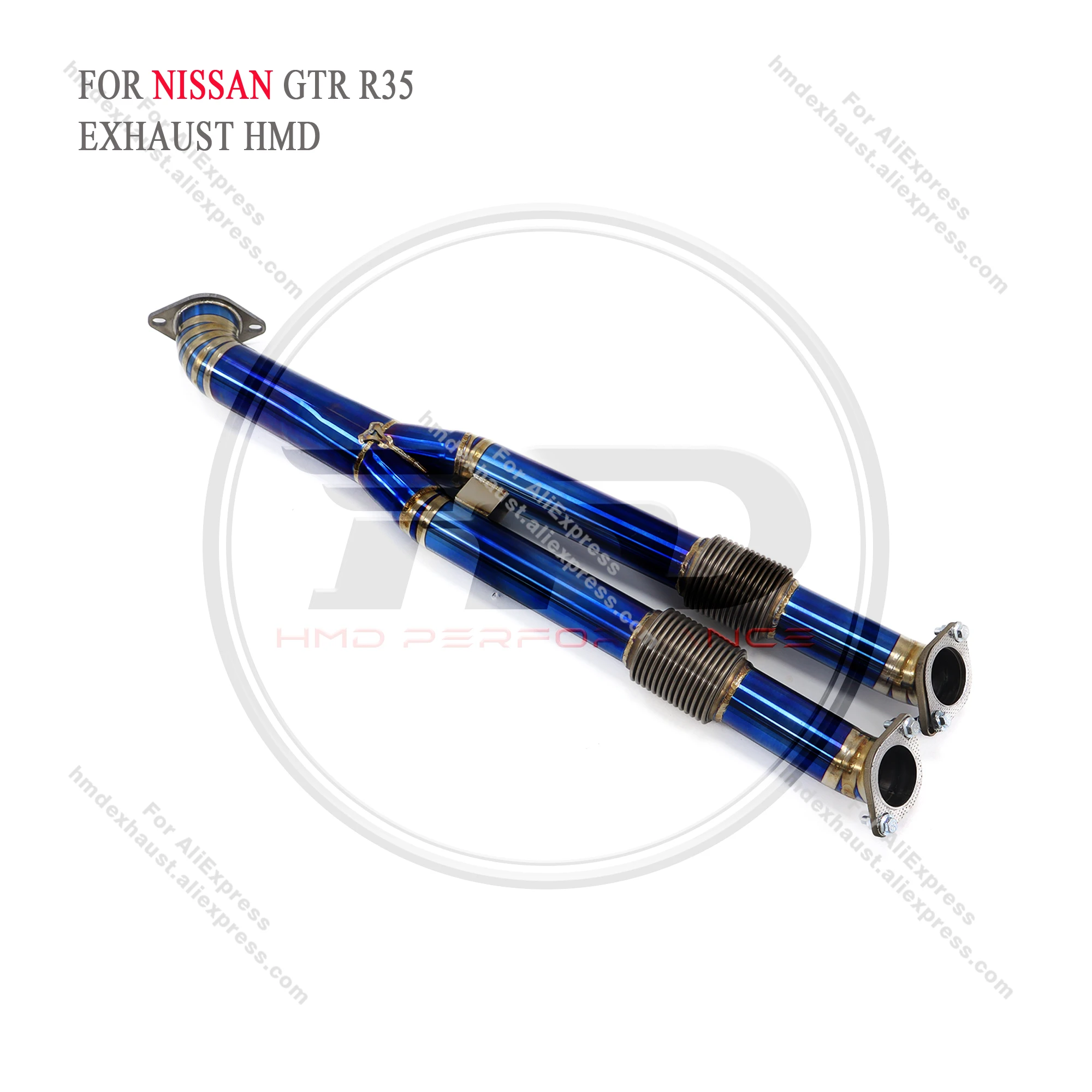 

HMD Titanium Exhaust System Performance Catback for Nissan GTR R35 Middle Pipe Y Tube Connect OEM Catback