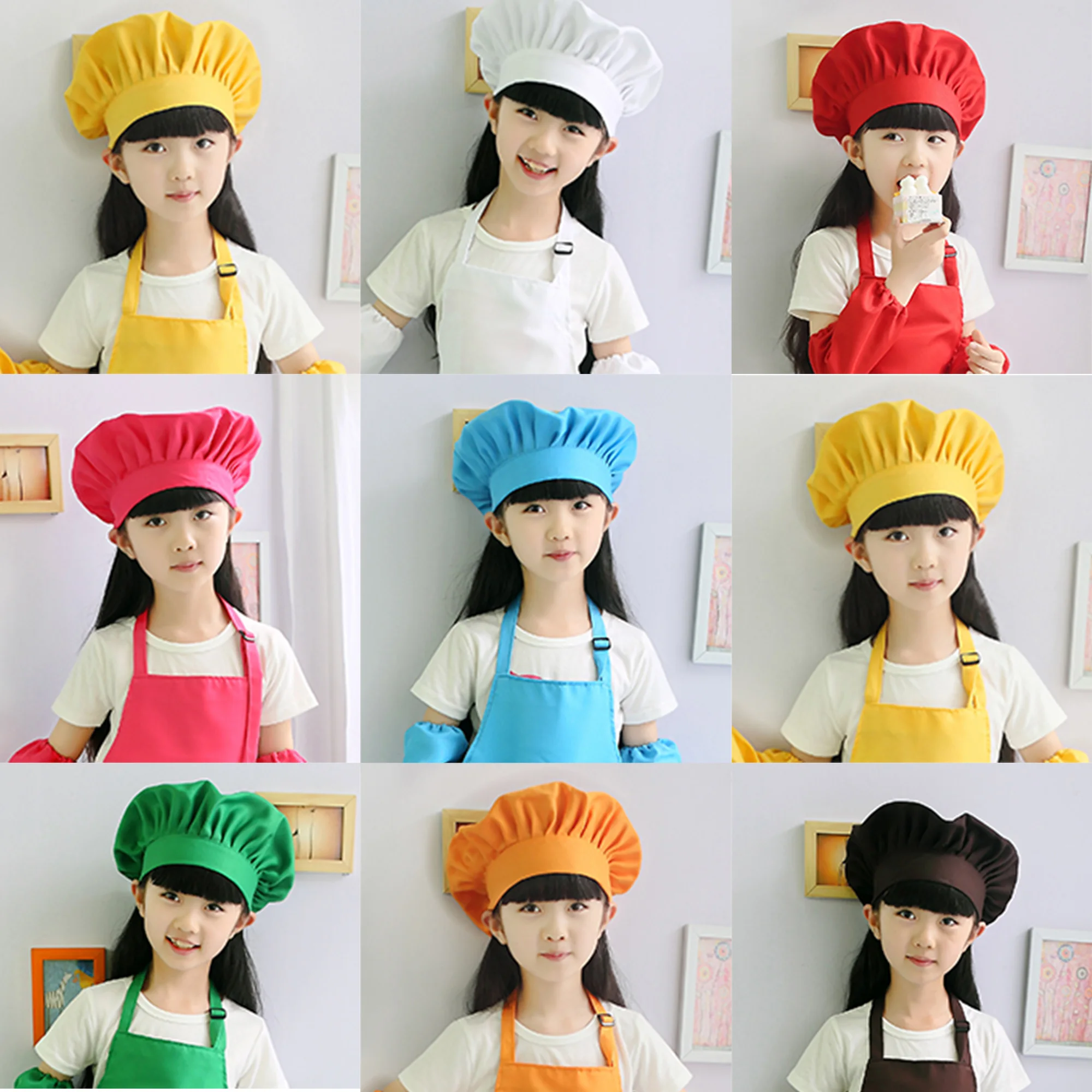 Милая Детская кухонная шапка детская шеф-повара купольная многоцветная