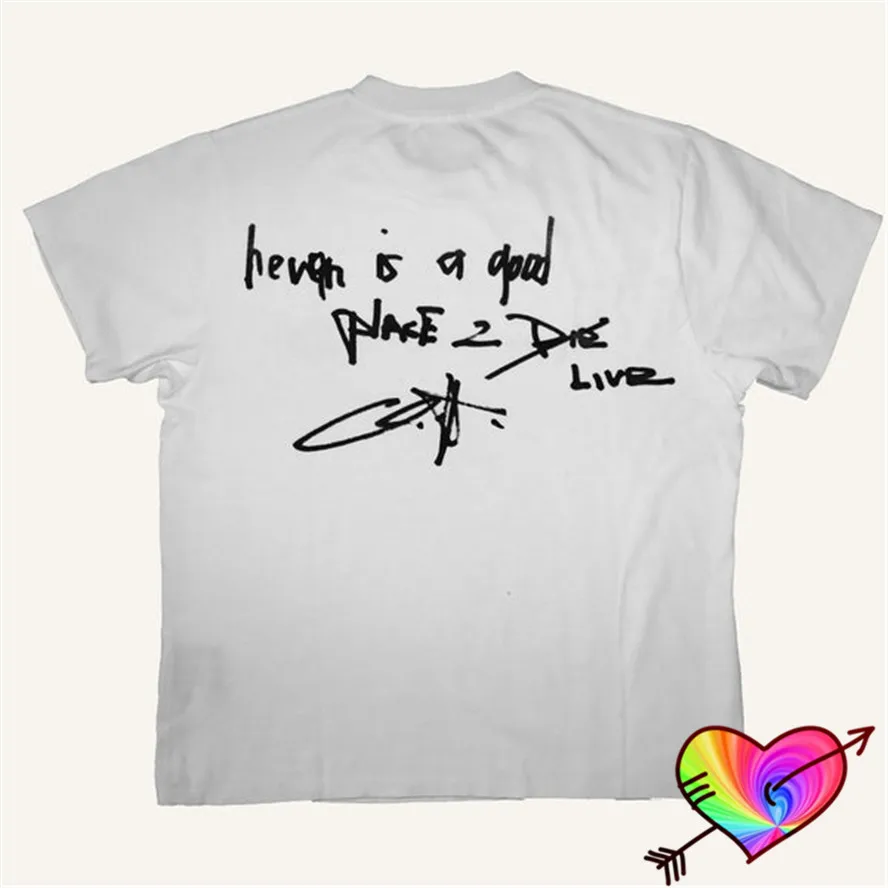 

2022 Vintage White ASKYURSELF HEAVEN T-shirt Men Women 1:1 High Quality ASKYURSELF Tee Summer Tops Loose Fit Short Sleeve