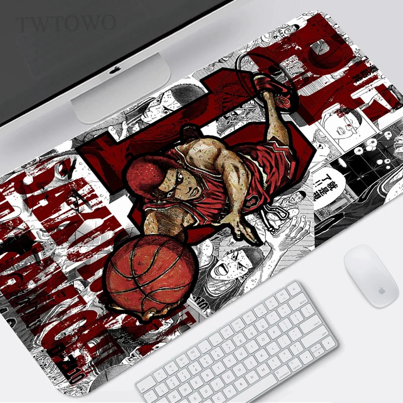 

Игровой коврик для мыши XL HD с аниме Slam Dunk, новинка, коврики для мыши XXL, Противоскользящий коврик для мыши из натурального каучука, Настольный...