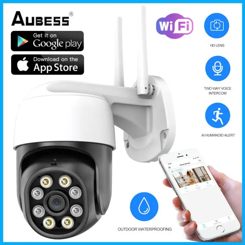 

IP-камера видеонаблюдения Aubess, 2 МП, Wi-Fi, водонепроницаемая