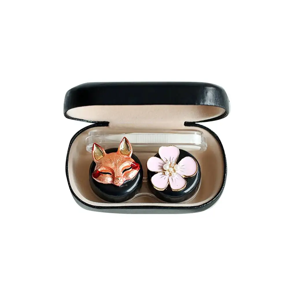 

Чехол для контактных линз с мультяшными животными пластиковый жесткий футляр для контактных линз милый Футляр для очков контейнер для линз...