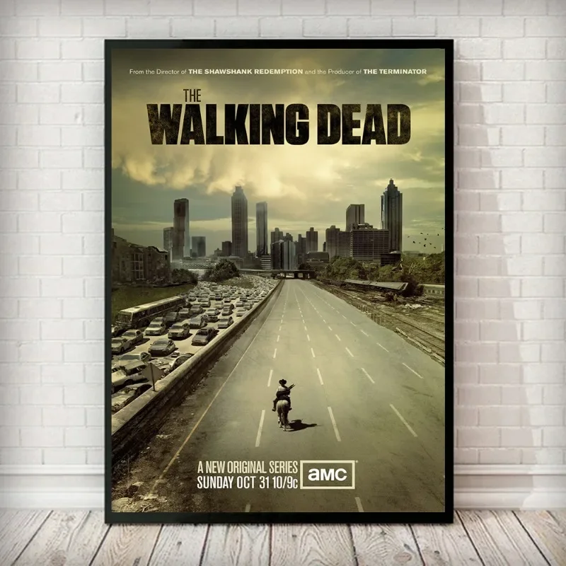 Плакат Ходячие мертвецы печать на холсте