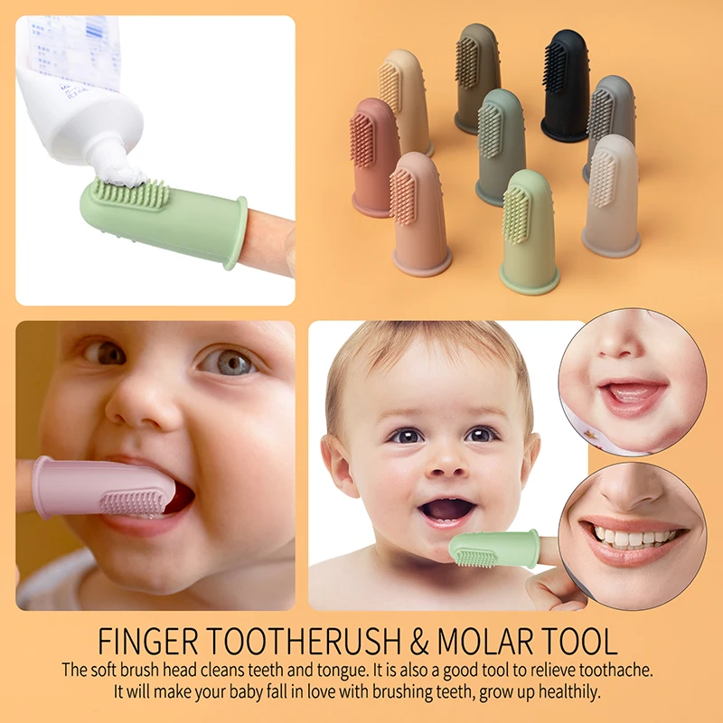 Baby Soft Finger Toothbrush BPA Free 10PCS Silicone Infant Tooth Teeth Clean Brush Food Grade Silicone Bebes Oral Health Care