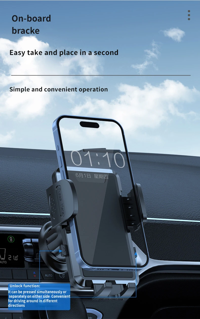 3 года гарантии Автомобильный держатель для телефона Крепление вентиляционного