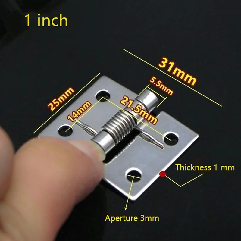 

1/1.5/2/2.5 Inch Spring Hinge Automatic Cabinet Door Wardrobe Hardware and Furniture Fittings Mini Micro Hinge Tool