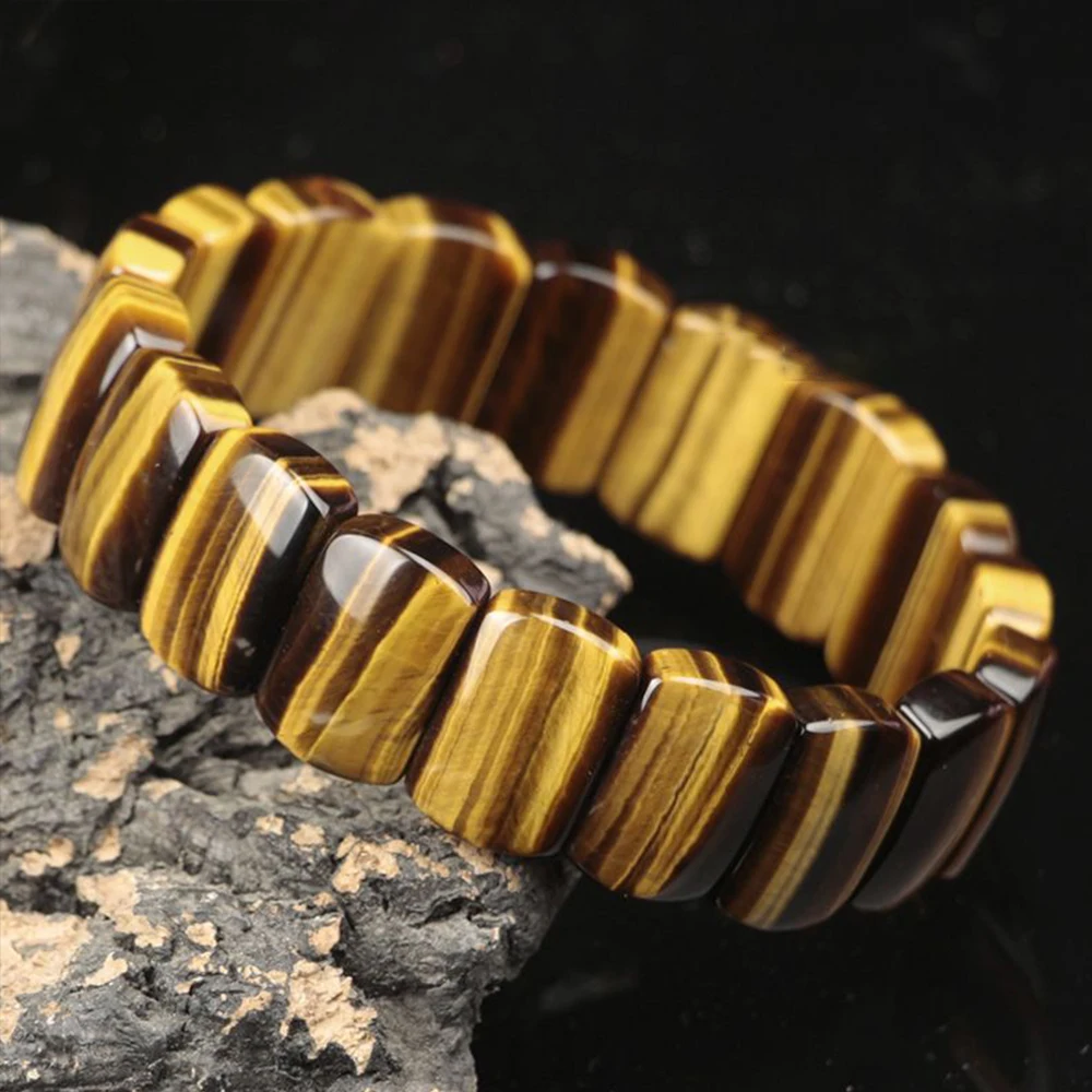 Браслет из натурального камня тигровый глаз 1 шт.