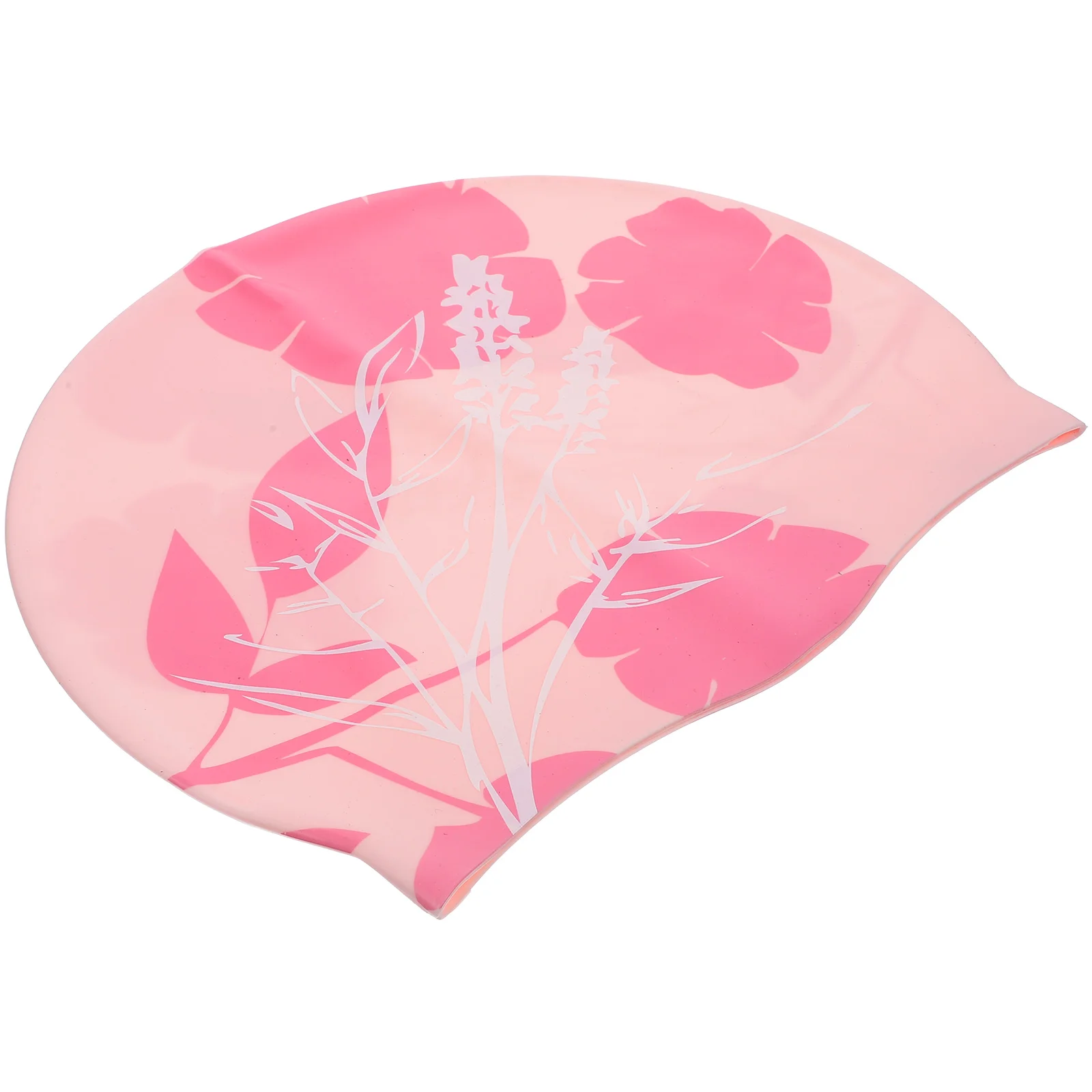 

Printed Swimming Cap Practical Waterproof Silicone Middle Length Silica Gel Man