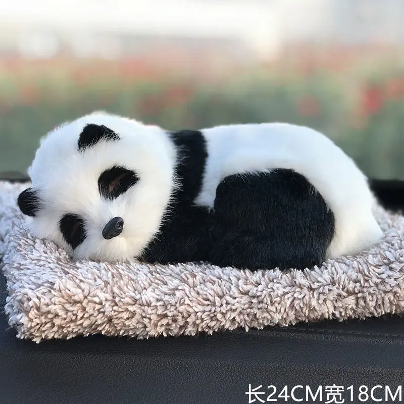 

Car Ornaments Car Activated Carbon Simulation Pet Dogs, Panda Decorations Car Ornaments Deodorant Car Supplies