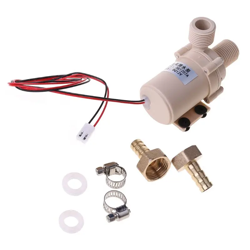 

12V Solar Submersible Hot Water Pump Circulation 212° Brushless Motor High Pre