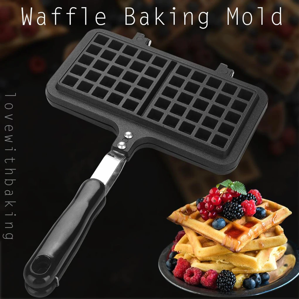 Heating Plate Waffle Press Mold Pan Mould Tray Baking Tool