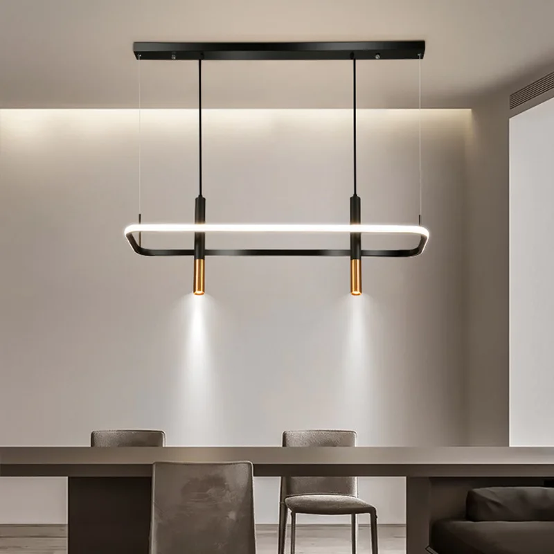 

Nordic Postmodern Ceiling Chandelier Black Iron LED Interior Lighting Living Room Dining Room Bedroom Hotel Study Creative Lamps