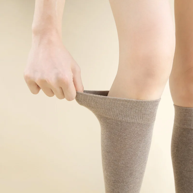 Calf Socks Women mid-thigh Socks Pressure Thin Legs Skinny Solid Color Cotton Thigh High Socks Long Socks Socks Men Socks Women