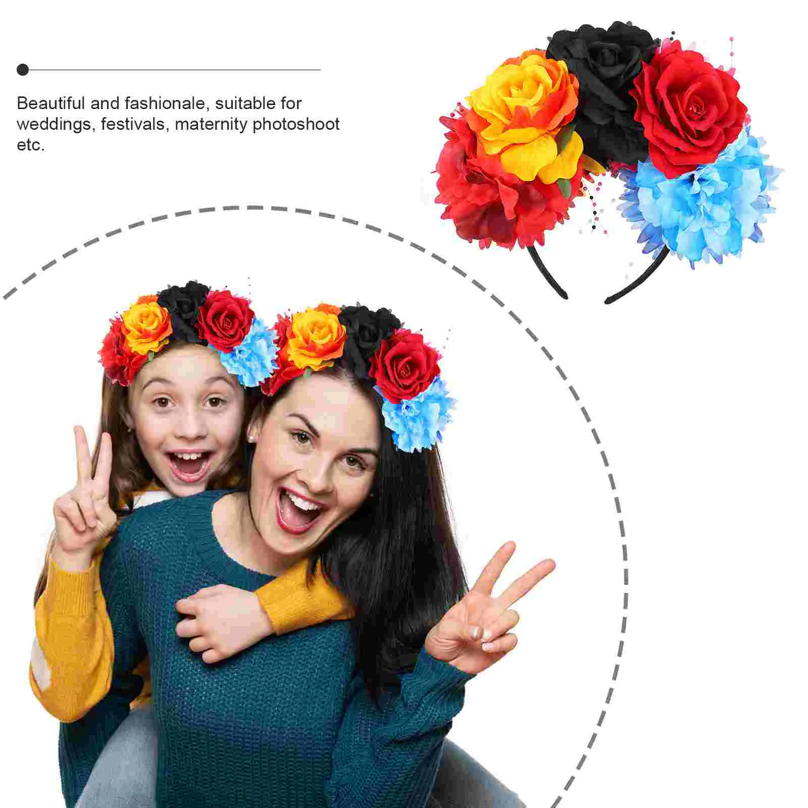 Повязка на голову с розами и пионом лента для волос цветочным принтом тканевые