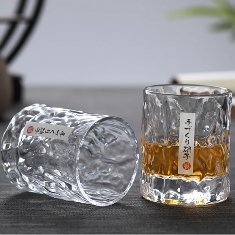 

Hand-made whiskey glass Japanese hammered foreign wine glass cup home creative beer glass crystal glass cup kitchen tool