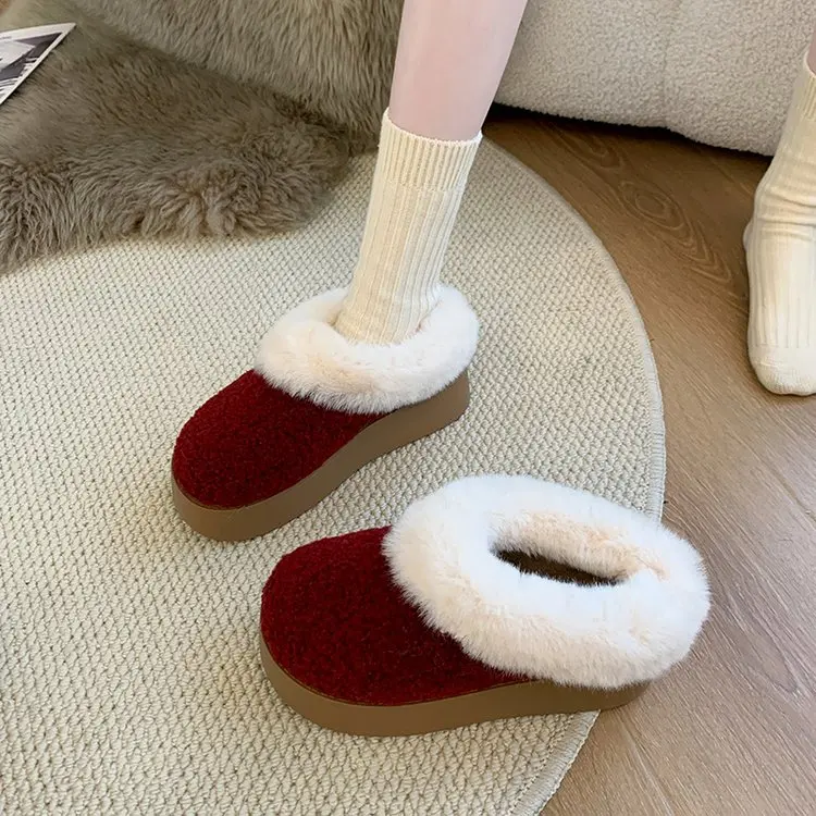 2024 модные блестящие зимние ботинки женские нескользящие ботильоны на меху