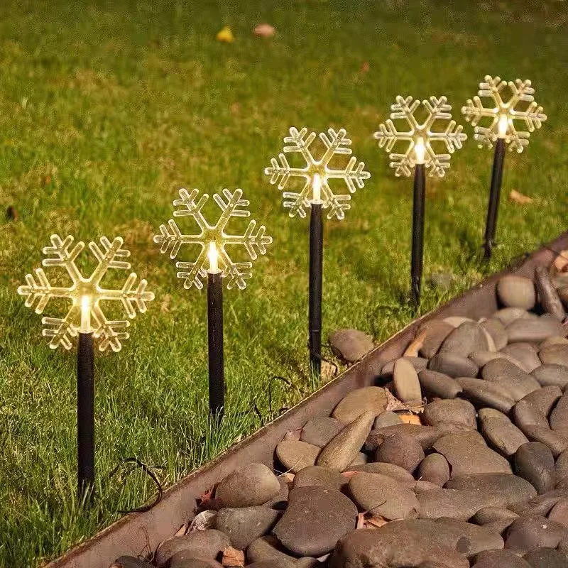 

LED Solar Floor Lamp Garden Lawn Decoration Lamp Christmas Tree Snowflake Star Lamp.