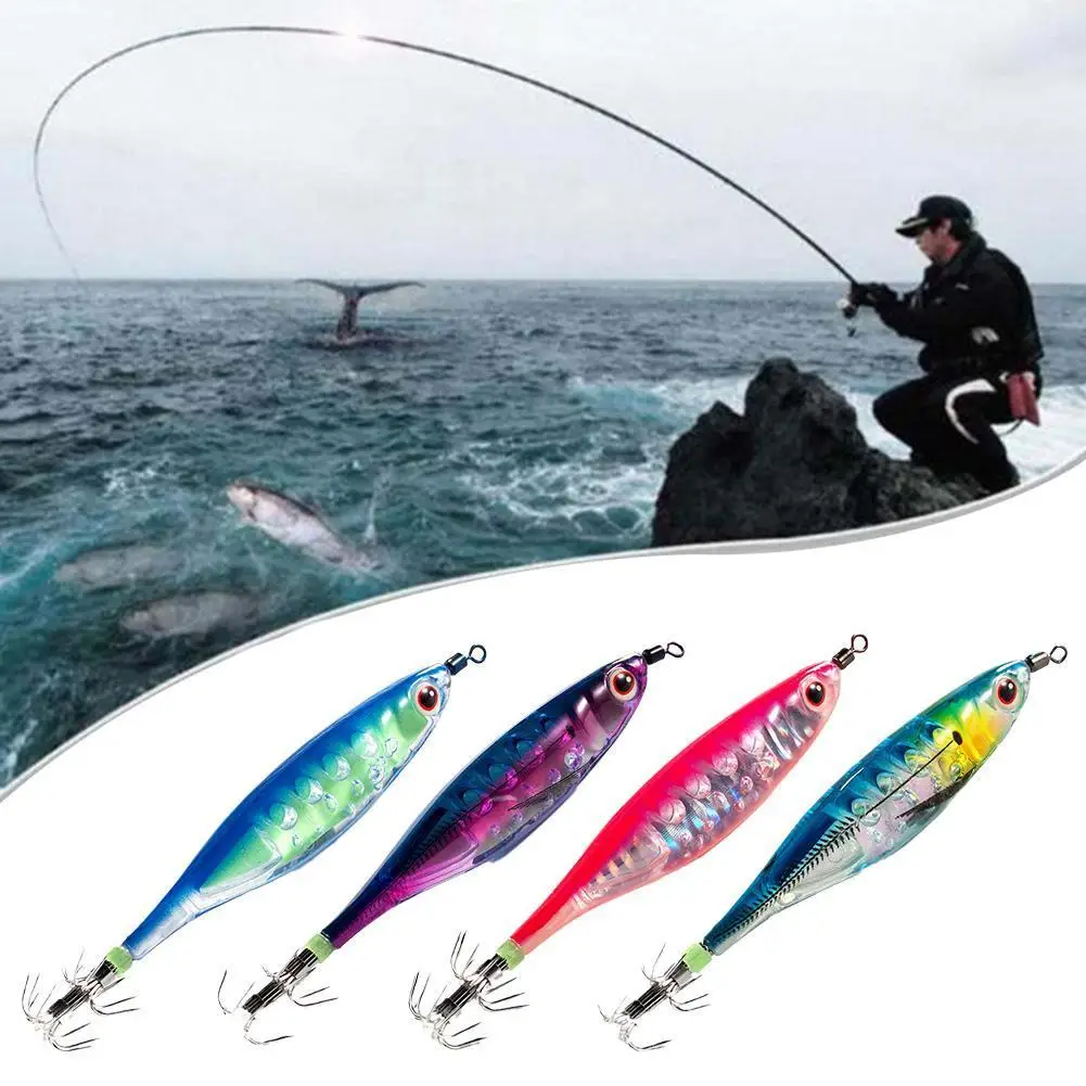 

Floating Squid Jig Artificial Shrimp Fishing Lure Squid Hook Luminous Octopus Cuttlefish Bait Sea Squid Catching Rig