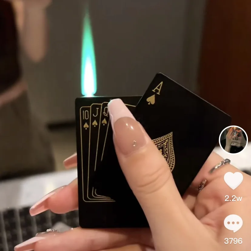 

Creative flame net red black poker lighter зажигалка encendor